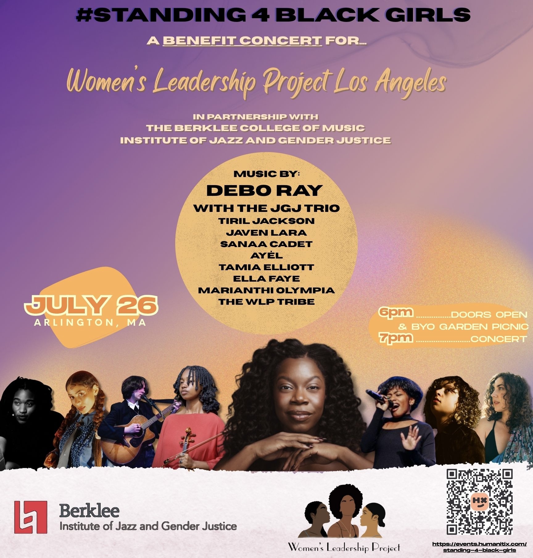 A Benefit Concert for…. Women’s Leadership Project Los Angeles In partnership with The Berklee College of Music Institute of Jazz and Gender Justice – 2