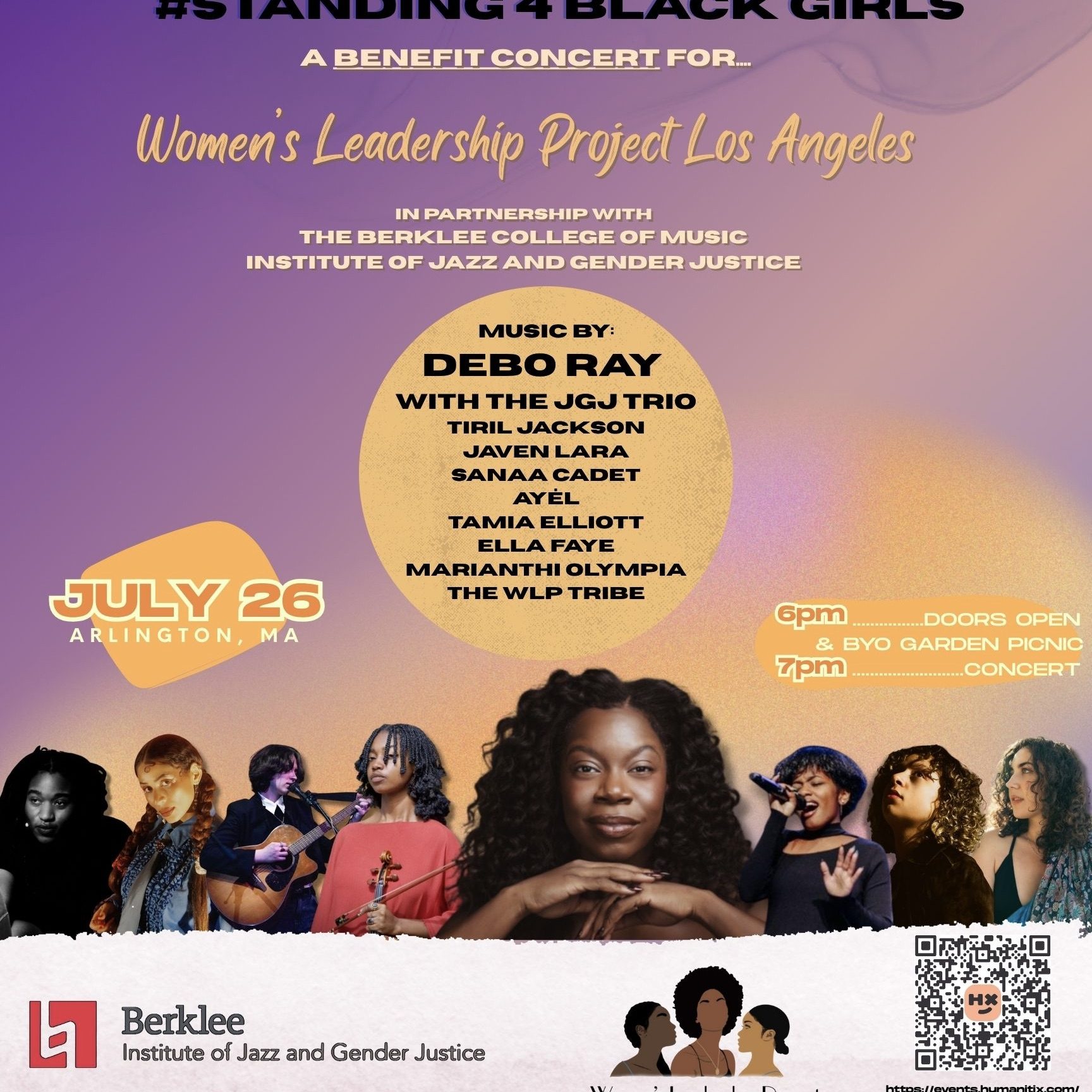 A Benefit Concert for…. Women’s Leadership Project Los Angeles In partnership with The Berklee College of Music Institute of Jazz and Gender Justice – 2