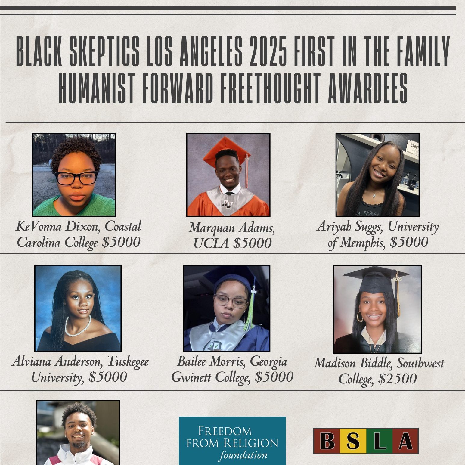 Flyer_2025First in the Family Humanist Forward Freethought Awardees (1)